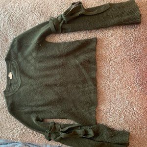 Silence & Noise Forest Green Ties Sweater; size S